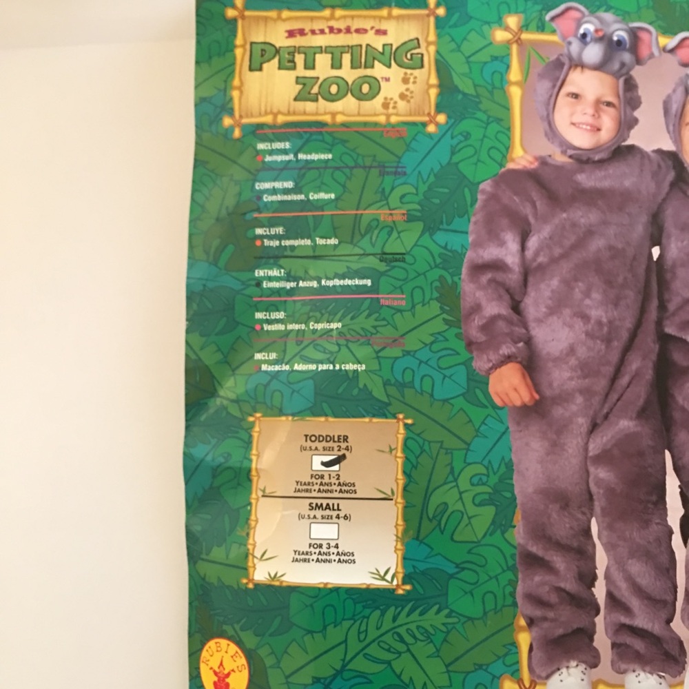 New Floppy The Elephant Halloween Costume Toddler
